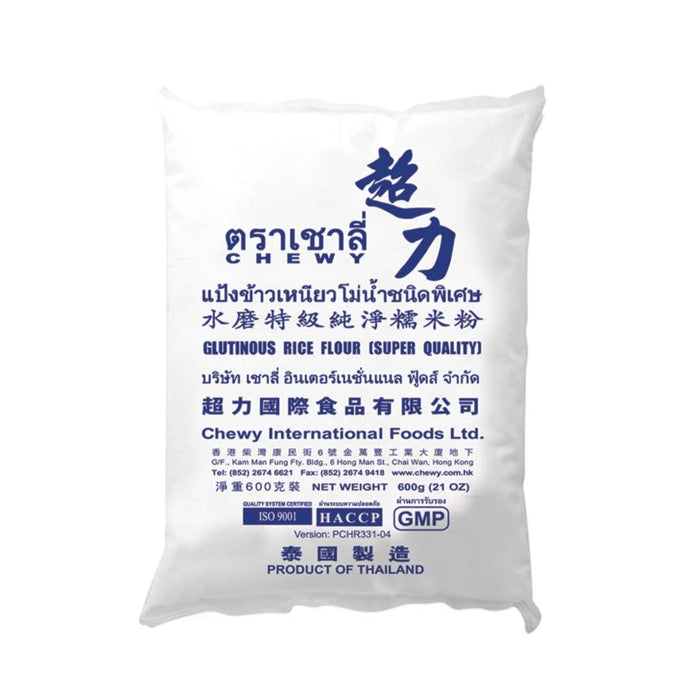 CHEWY GLUTINOUS RICE FLOUR 600G 超力水磨特級純凈糯米粉