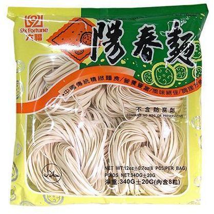 SIX FORTUNE PLAIN NOODLE 340G 六福陽春麵