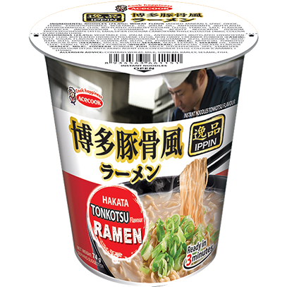 ACECOOK TONKOTSU FLAVOUR IPPIN RAMEN CUP NOODLES 74G