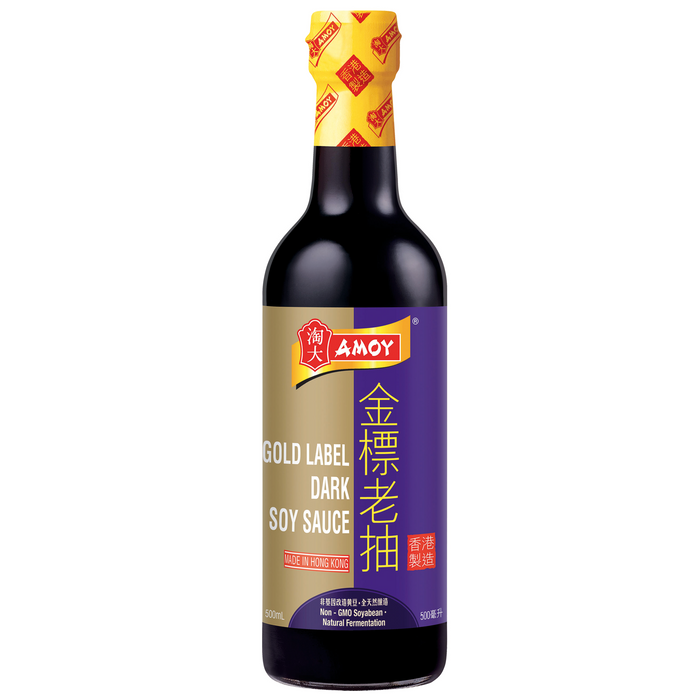 AMOY GOLD LABEL DARK SOY SAUCE 500ml 金標老抽