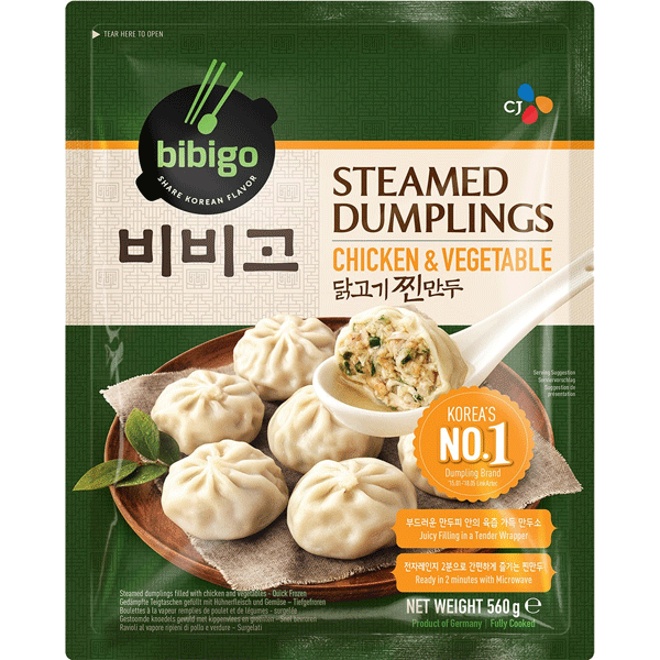BIBIGO CHICKEN & VEG STEAMED DUMPLING 560G