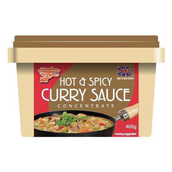 GOLD FISH BRAND HOT & SPICY CURRY SAUCE CONCENTRATE 405G