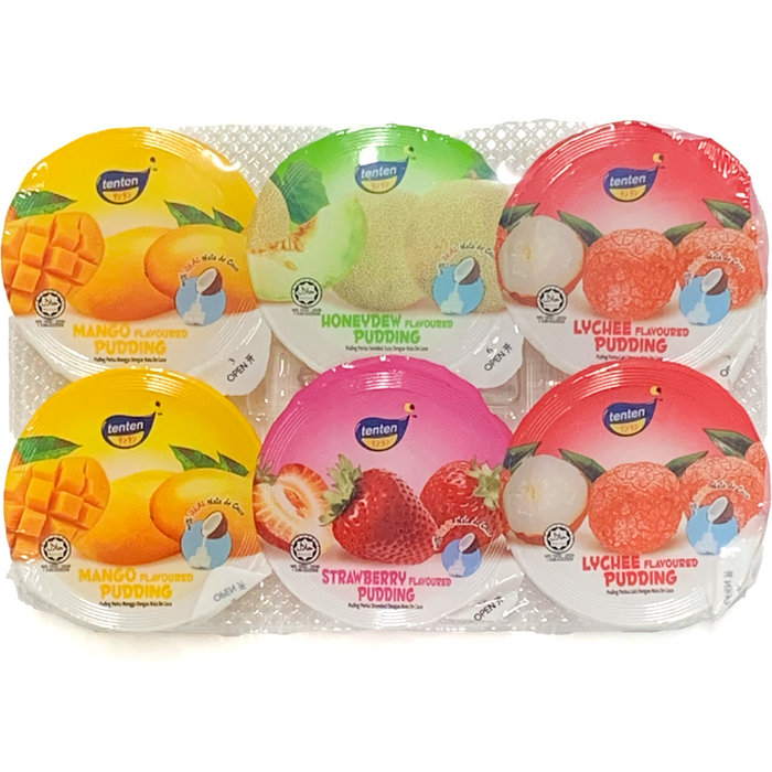TENTEN MIXED FRUIT JELLY PUDDING WITH COCONUT GEL PIECES 6 x 80G