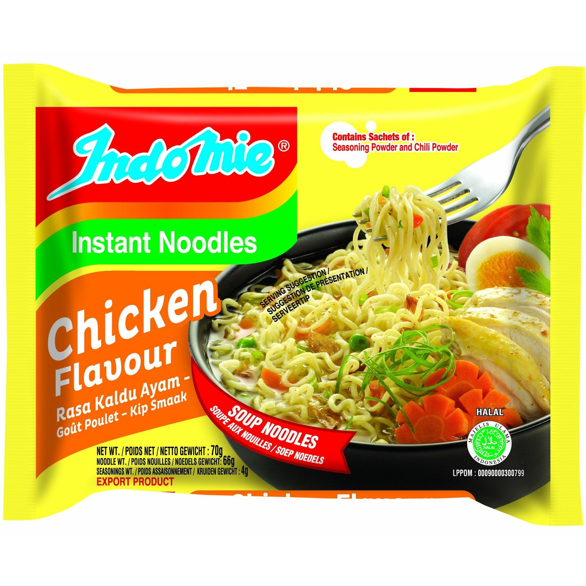 INDOMIE CHICKEN FLAVOUR INSTANT NOODLES 70G