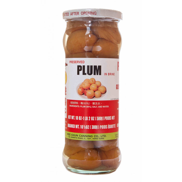 MEE CHUN PRESERVED PLUMS IN BRINE 500G 美珍酸梅子