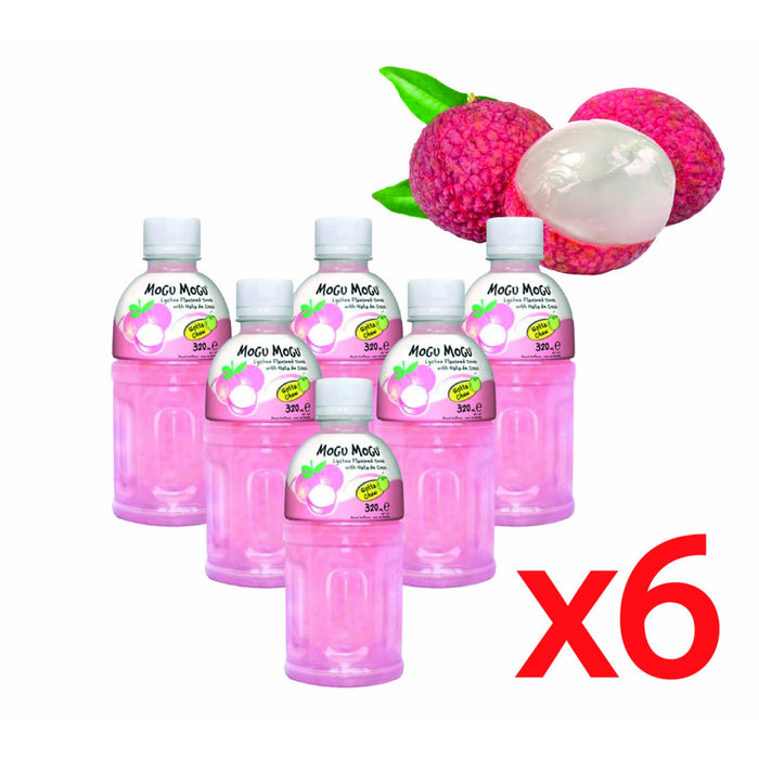 MOGU MOGU LYCHEE NATA DE COCO DRINK 6 PACK