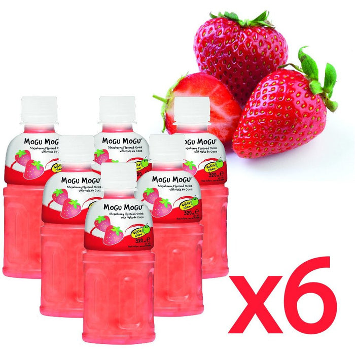 MOGU MOGU STRAWBERRY NATA DE COCO DRINK 6 PACK