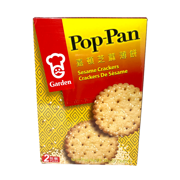 GARDEN POP-PAN SESAME CRACKERS 225G 嘉頓芝麻薄餅