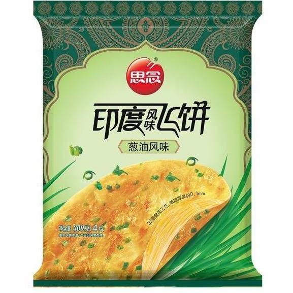 SYNEAR ONION INDIAN PANCAKES PARATHA 思念印度飞饼(葱油风味) 450G