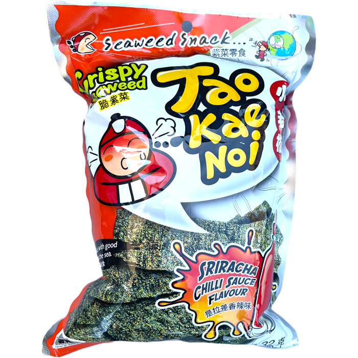 TAO KAE NOI SRIRACHA SAUCE SAUCE FLAVOR CRISPY SEAWEED 小老闆是拉差辣醬紫菜 32G