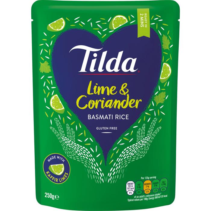TILDA LIME & CORIANDER BASMATI RICE 250G