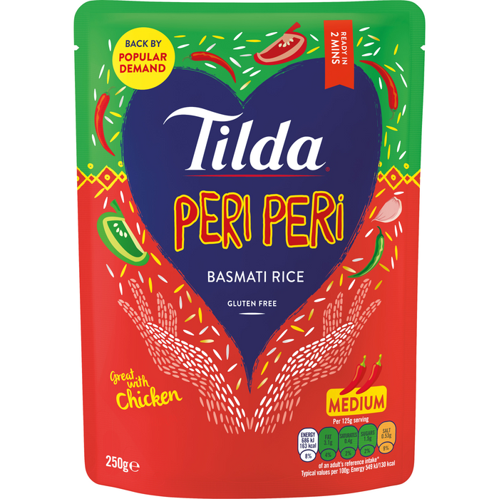 TILDA PERI PERI BASMATI RICE 250G