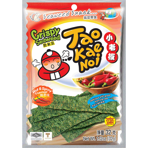 TAO KAE NOI CRISPY SEAWEED HOT SPICY 小老板脆紫菜 (热带风情)