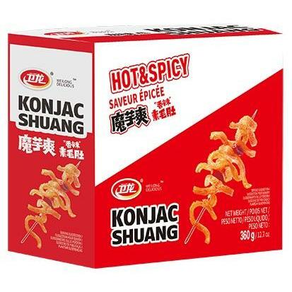 WEI LONG HOT & SPICY KONJAC STRIPS 360G 衛龍魔芋爽-香辣味
