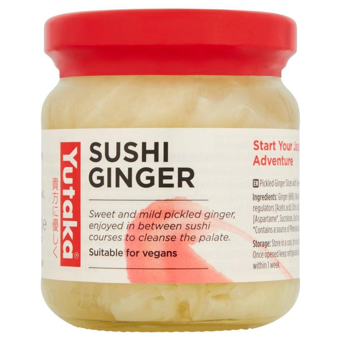 YUTAKA SLICED SUSHI VEGAN GINGER 190G