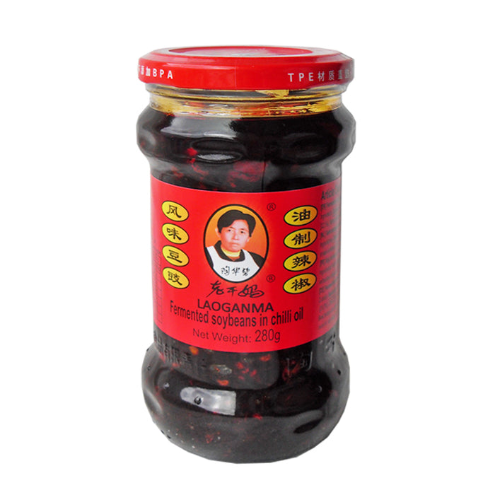 LAOGANMA FERMENTED SOYBEANS IN CHILLI OIL 280G 老干妈風味豆豉油制辣椒