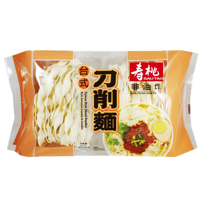 SAU TAO TAIWANESE SLICED NOODLE 400G 壽桃牌台式刀削麵