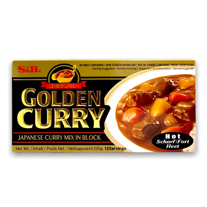 S&amp;B 黃金咖哩醬 熱 220G