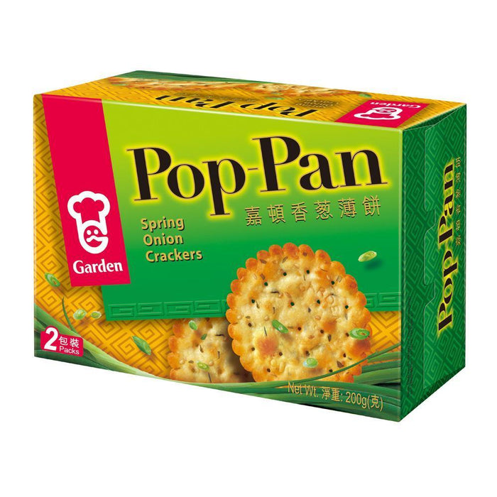 GARDEN POP-PAN SPRING ONION CRACKERS 200G 嘉頓香蔥薄餅