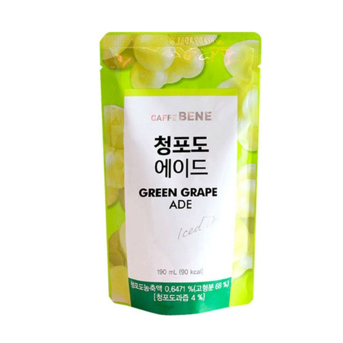 CAFFE BENE GREEN GRAPE ADE POUCH 190ML