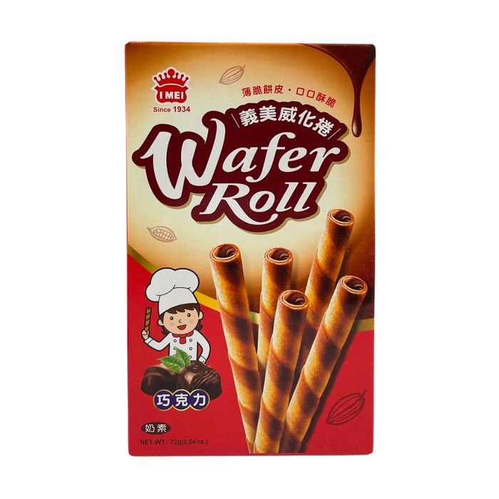 I MEI CHOCOLATE WAFER ROLL 72G 義美威化卷 (巧克力)