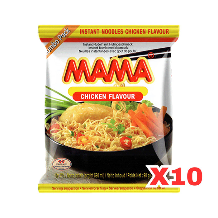 MAMA CHICKEN NOODLE JUMBO PACK 90G, CASE OF 10
