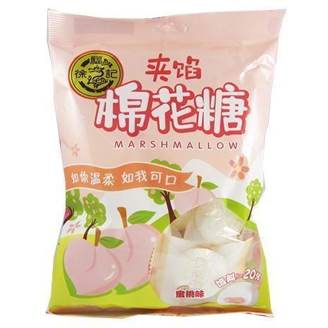 HSUFUCHI PEACH MARSHMALLOW 64G 徐福記夾棉花糖-蜜桃