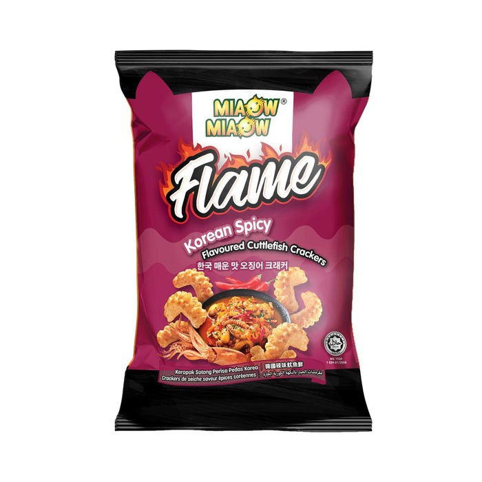 MIAOW MIAOW FLAME KOREAN SPICY CUTTLEFISH CRACKERS 50G
