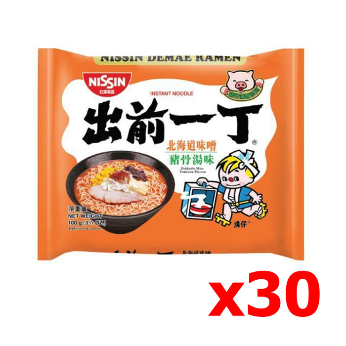 NISSIN HOKKAIDO MISO TONKOTSU FLAVOUR RAMEN 100G , CASE OF 30 (MAX. 2 CASES PER CUSTOMER)