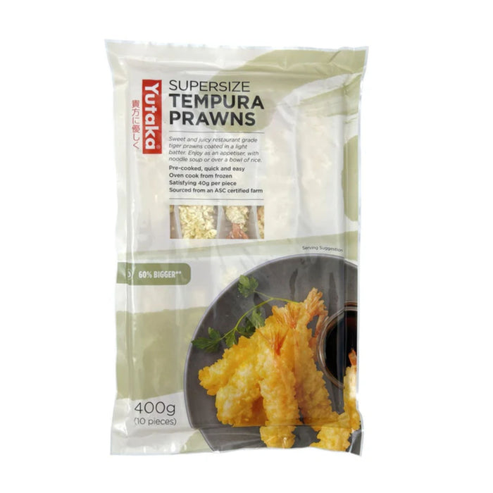 YUTAKA SUPERSIZE TEMPURA PRAWNS 400G
