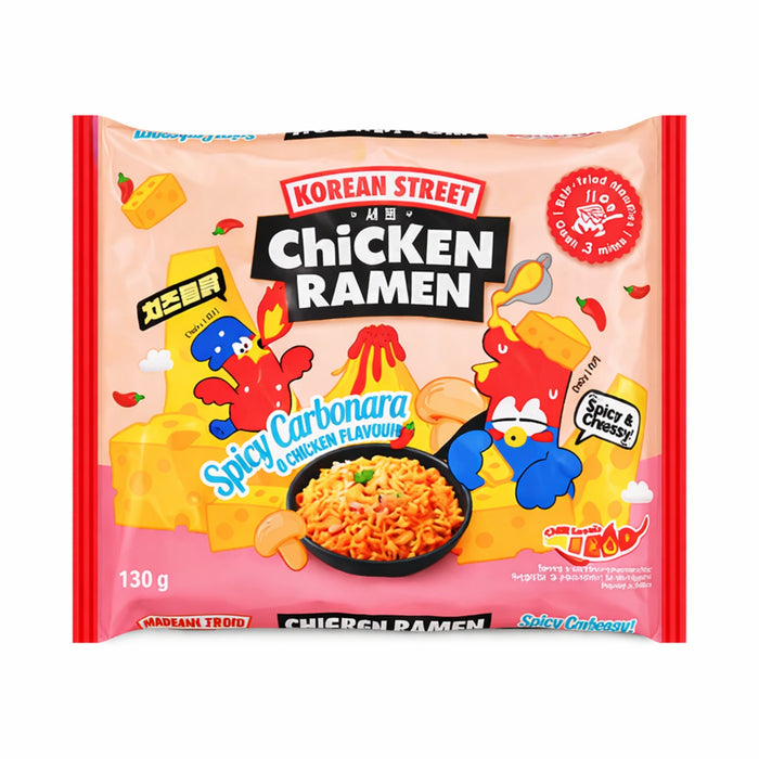 KOREAN STREET SPICY CARBONARA CHICKEN RAMEN 130G X 24