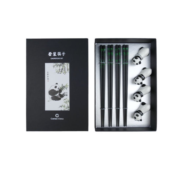 CAMEO PANDA CHOPSTICKS SET OF 4 GIFT BOX