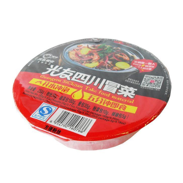 GUANGYOU SICHUAN MAO CAI INSTANT SWEET POTATO NOODLE WITH VEG BOWL 250G 光友四川冒菜方便粉丝