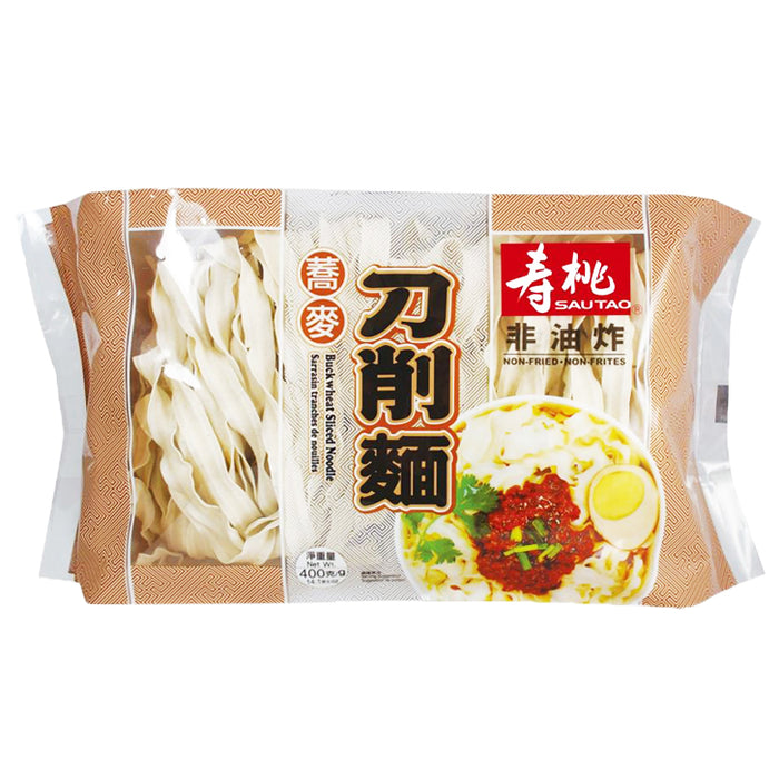 SAU TAO BUCKWHEAT SLICED NOODLE 400G 壽桃牌蕎麥刀削麵