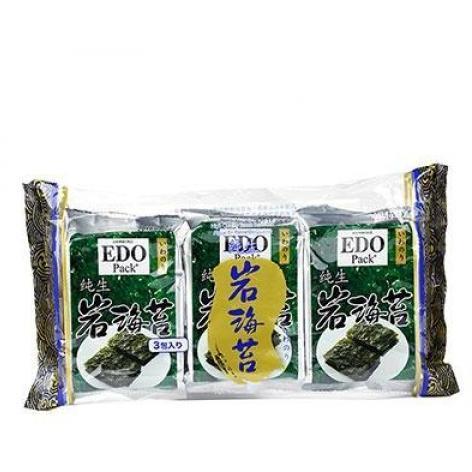 EDO HIGH QUALITY STONE SEAWEED 3 PACK 15G EDO 纯生岩海苔