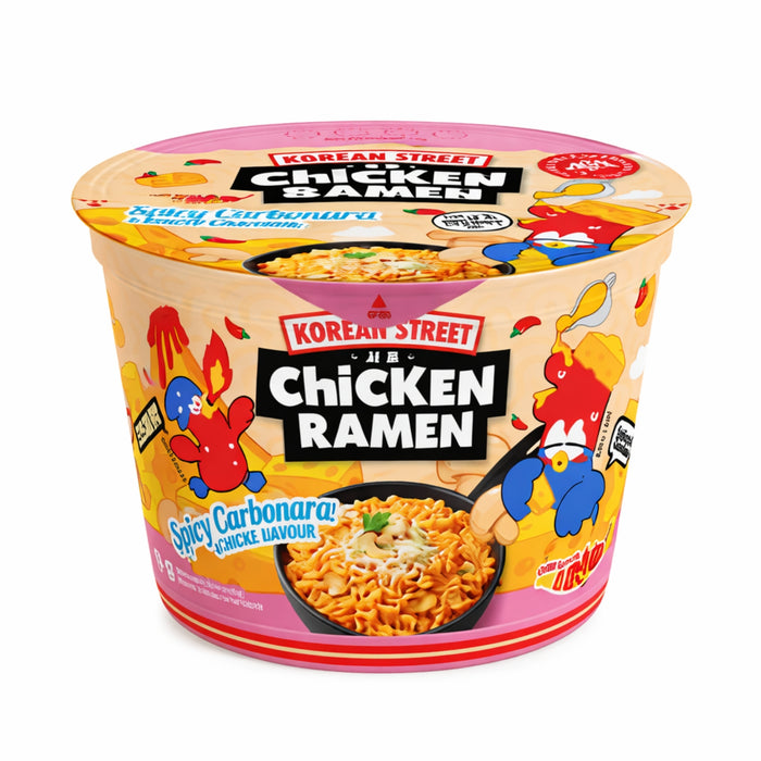 KOREAN STREET SPICY CARBONARA CHICKEN RAMEN BOWL 106G X 12
