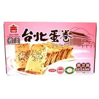 I MEI TAIPEI EGG CRISP BLACK SESAME 66G 義美臺北蛋捲-黑芝麻