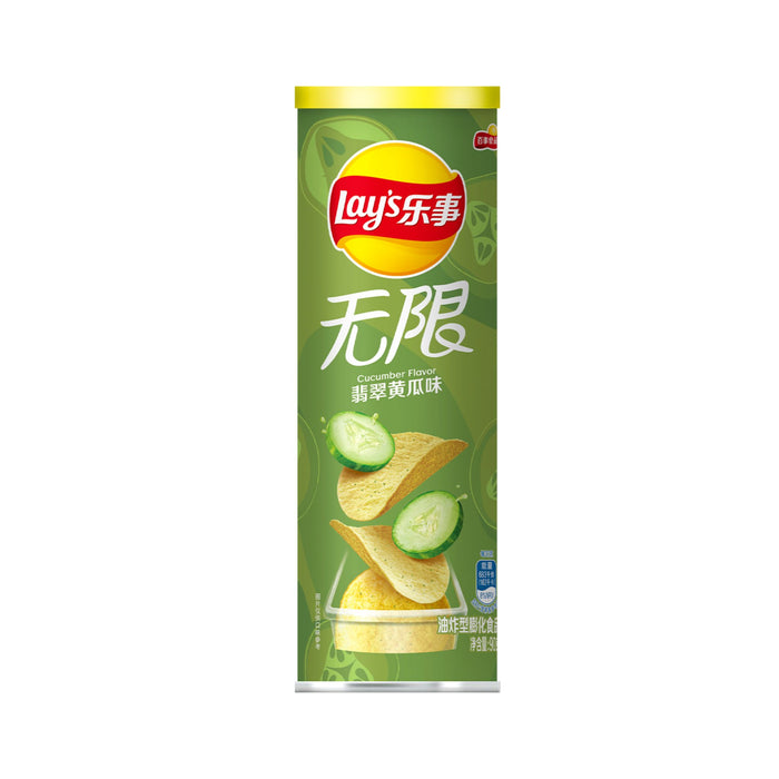 LAY'S CUCUMBER FLAVOUR POTATO CRISPS TUBE 90G