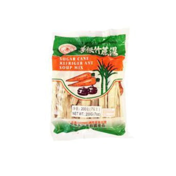 正丰 DRIED SUGAR CANE &amp; RHIZOMA IMPERATAE SOUP MIX - 200G 正丰竹蔗茅根汤