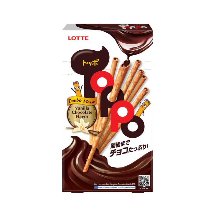 LOTTE TOPPO VANILLA CHOCOLATE FLAVOUR 40G