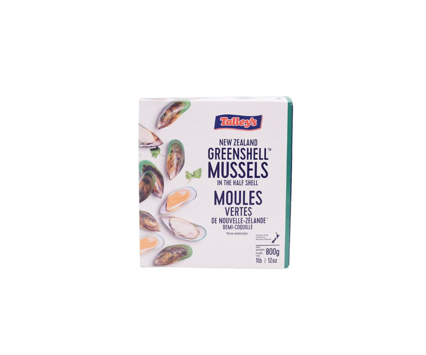 TAILEYS FROZEN NEW ZEALAND 1/2 SHELL MUSSELS 800G