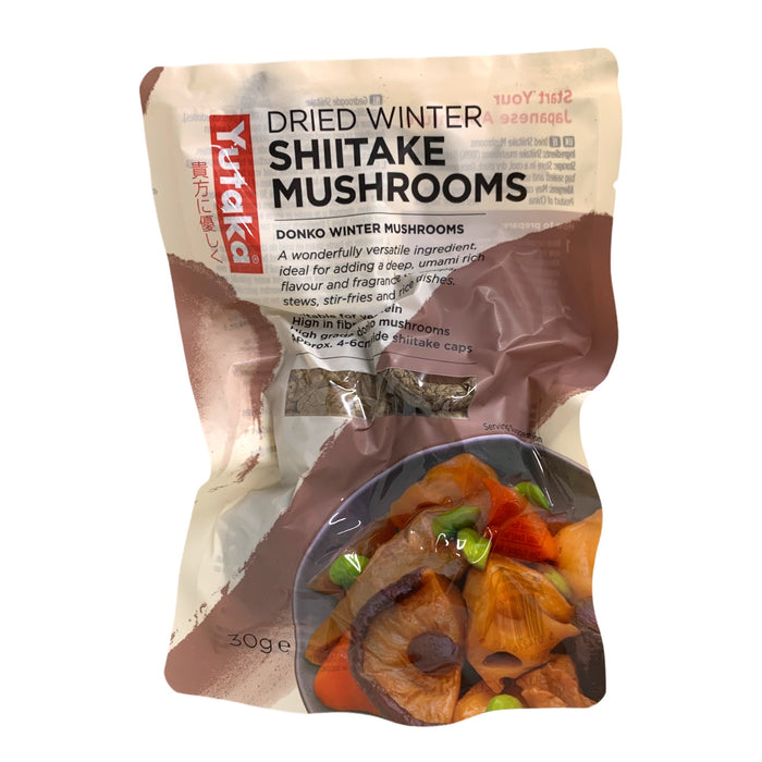 YUTAKA DRIED WINTER SHITAKE MUSHROOMS 30g
