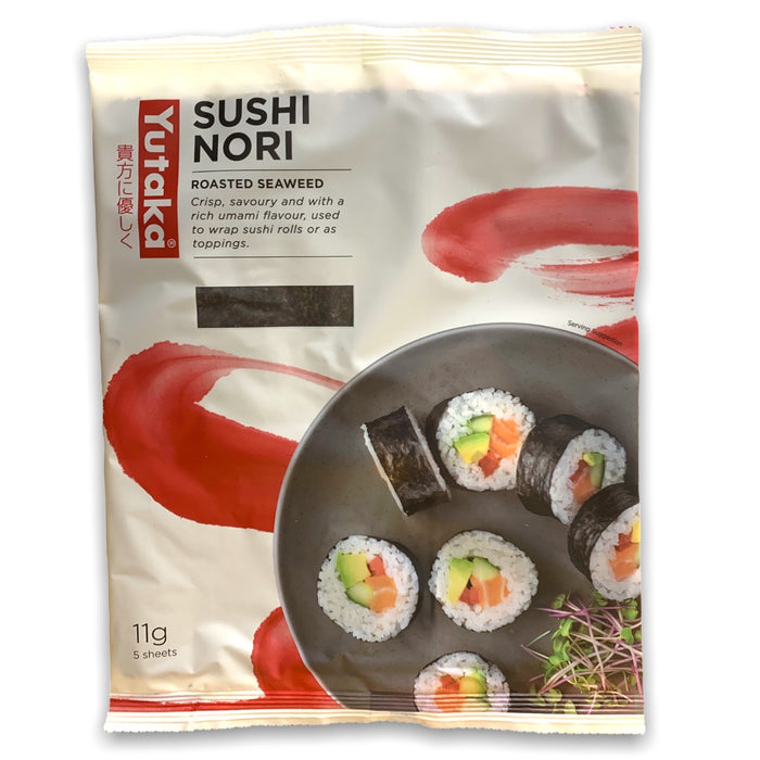 YUTAKA SUSHI NORI SEAWEED 5 SHEETS 11G