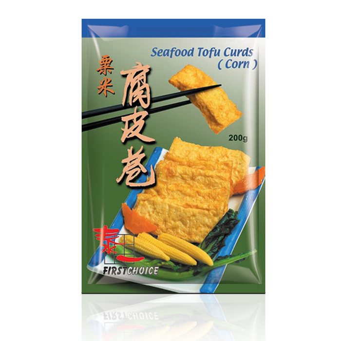 FIRST CHOICE SWEETCORN TOFU CURD 200G 泰一粟米腐皮卷