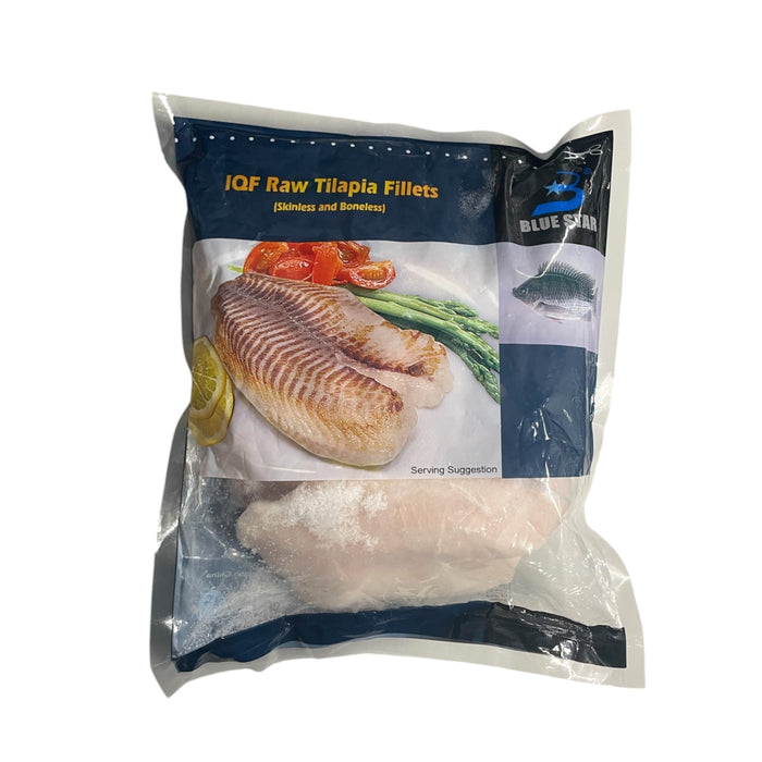 BLUE STAR IQF RAW TILAPIA FILLETS 720G