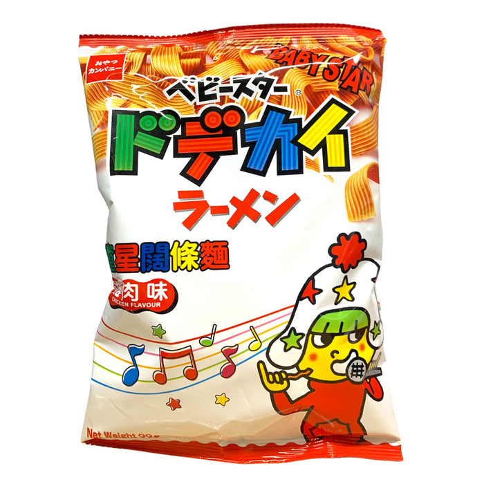 BABY STAR DODEKAI RAMEN SNACK CHICKEN FLAVOR - 99G 童星闊條麵雞肉口味