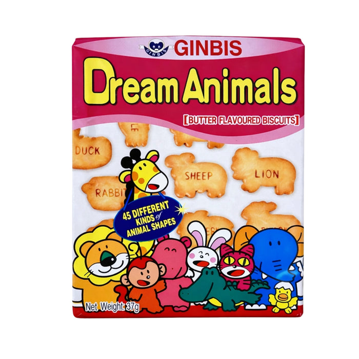 GINBIS DREAM ANIMALS BUTTER BISCUIT 37G