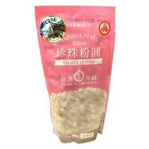 WU FU YUAN LYCHEE FLAVOUR TAPIOCA 250G 五福圓珍珠粉圓 - 荔枝味