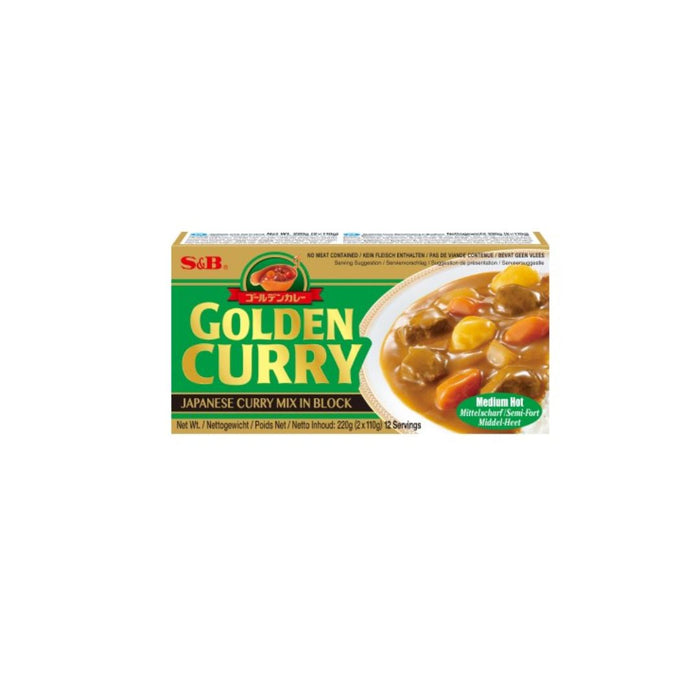 S&B GOLDEN CURRY MEDIUM HOT 220G