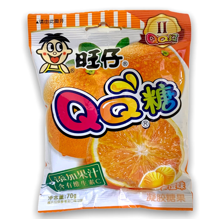 WANT WANT QQ ORANGE SOFT CANDY - 70G 旺仔QQ糖(香橙味)